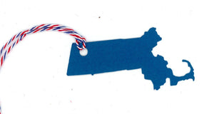 Massachusetts State Shape Gift Tag-Gift Tags-Plymouth Cards
