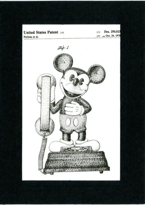 Mickey Mouse telephone-Greeting Card-Plymouth Cards