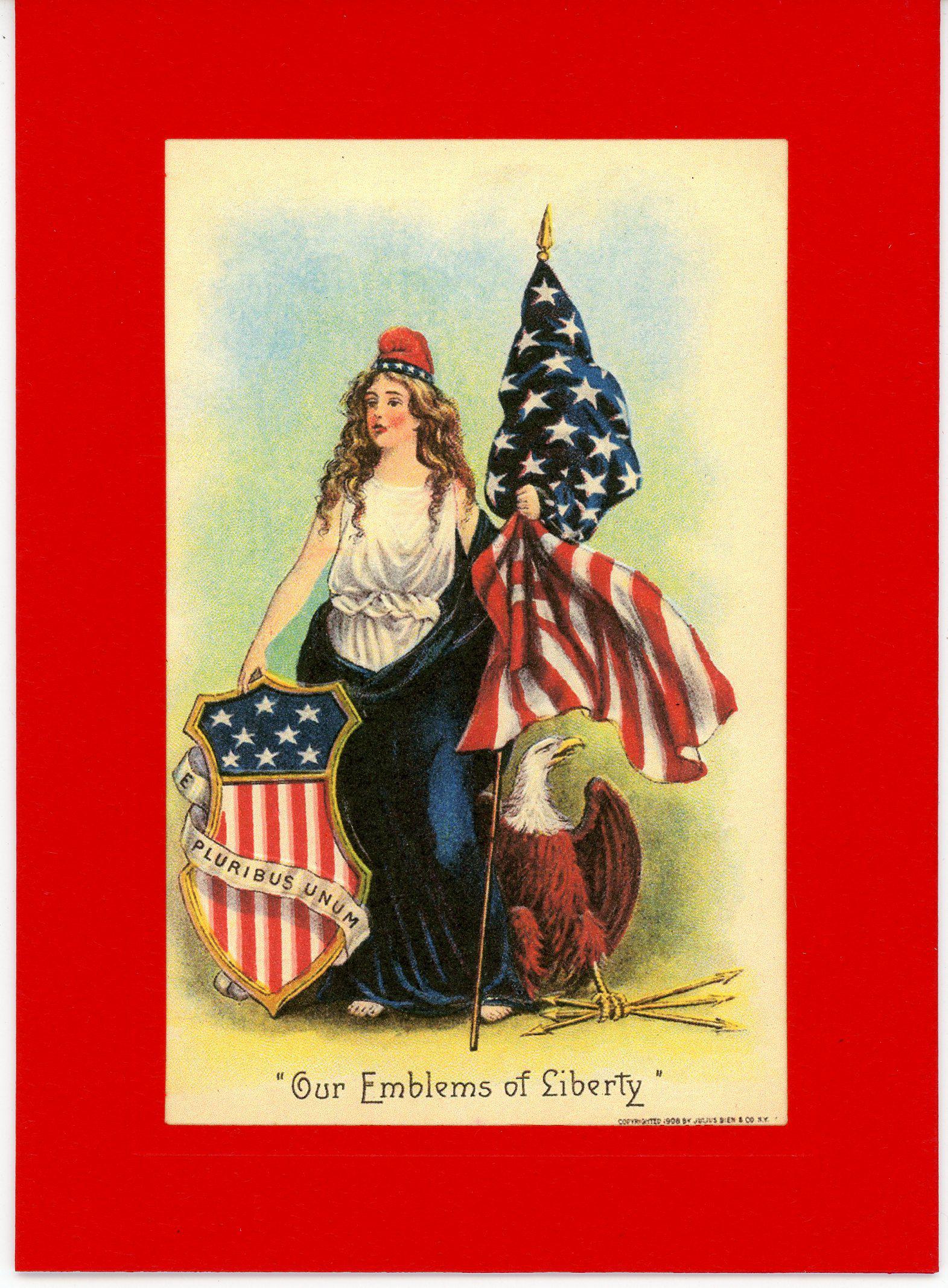 Our Emblems of Liberty-Greetings from the Past-Plymouth Cards
