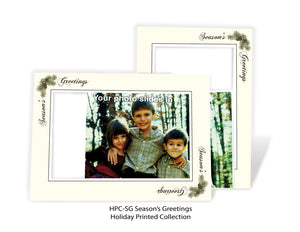 Season's Greetings Pinecone - pre-printed message-Photo note cards-Plymouth Cards