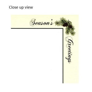 Season's Greetings Pinecone - pre-printed message-Photo note cards-Plymouth Cards