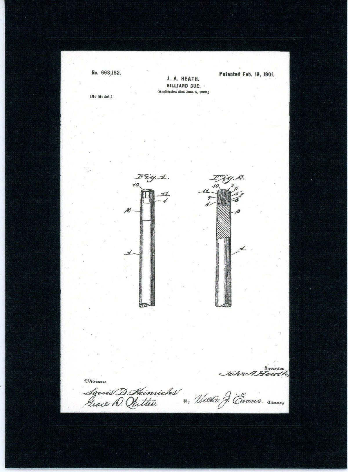 Billiard Cue-Greeting Card-Plymouth Cards