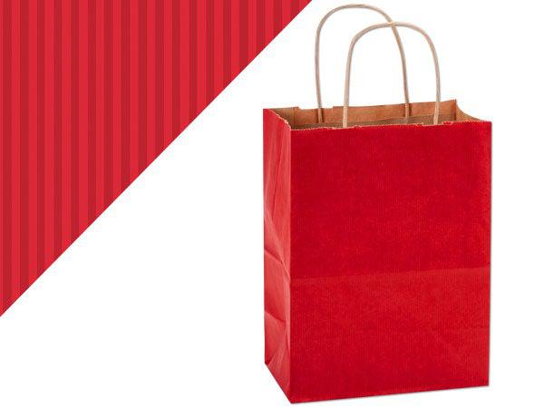 Gift Bag & Tag - Red Shadow Stripe - Plymouth Cards