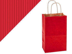 Gift Bag & Tag - Red Shadow Stripe-Bags-Plymouth Cards