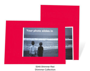 Shimmer Red #S045-Photo note cards-Plymouth Cards