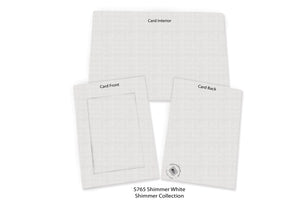 Shimmer White #S765 (textured)-Photo note cards-Plymouth Cards