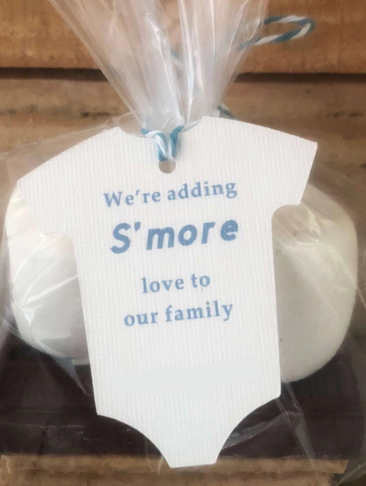 Baby Onesie - "We're adding S'more Love to Our Family"-Gift Tags-Plymouth Cards