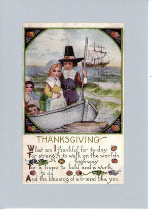 Thankful Thanksgiving-Greetings from the Past-Plymouth Cards