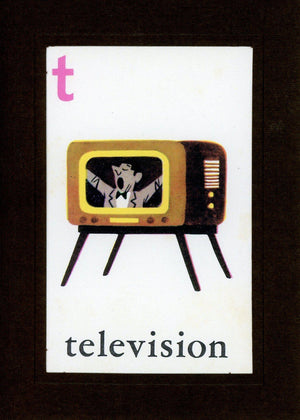 T is for Television-Alphabet Soup-Plymouth Cards