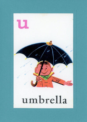 U is for Umbrella-Alphabet Soup-Plymouth Cards