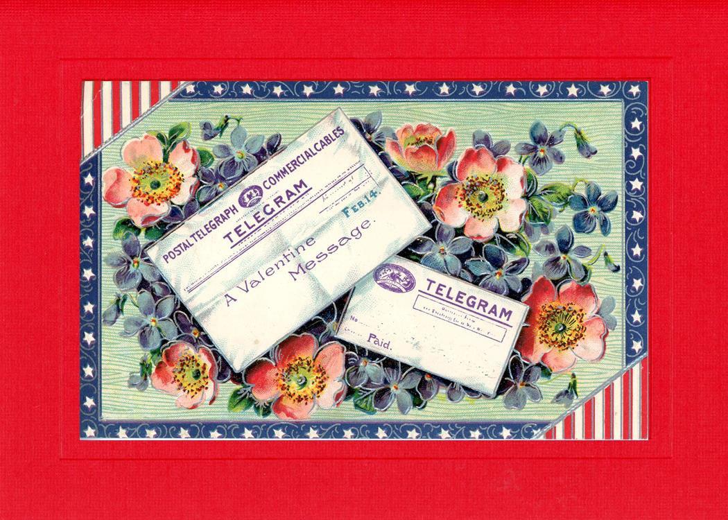 Valentine Patriotic Message-Greetings from the Past-Plymouth Cards