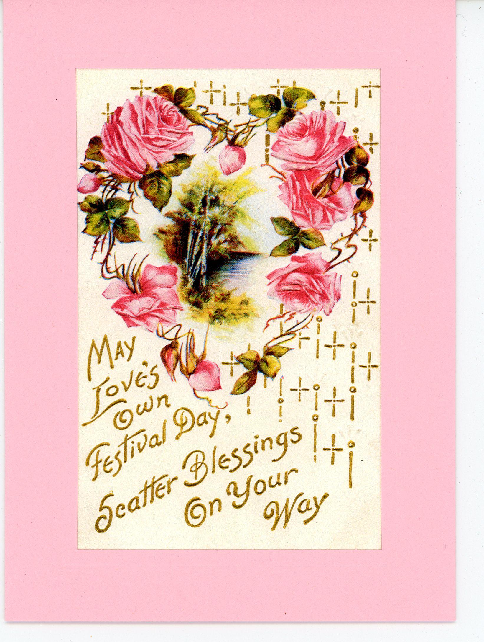 May Love's Own Festival Day-Greetings from the Past-Plymouth Cards
