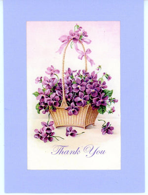 Thank You - Flower basket-Greetings from the Past-Plymouth Cards