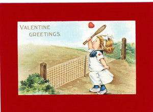 Valentine Greetings Tennis-Greetings from the Past-Plymouth Cards