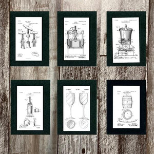 Wine Patents 6 card set-Greeting Card-Plymouth Cards
