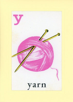 Y is for Yarn-Alphabet Soup-Plymouth Cards