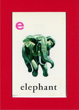 E is for Elephant-Alphabet Soup-Plymouth Cards