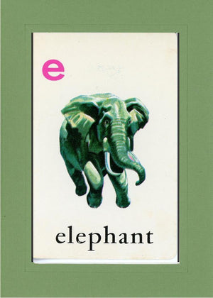 E is for Elephant-Alphabet Soup-Plymouth Cards