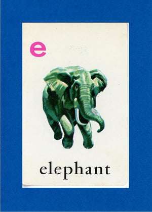 E is for Elephant-Alphabet Soup-Plymouth Cards