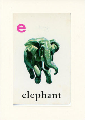 E is for Elephant-Alphabet Soup-Plymouth Cards