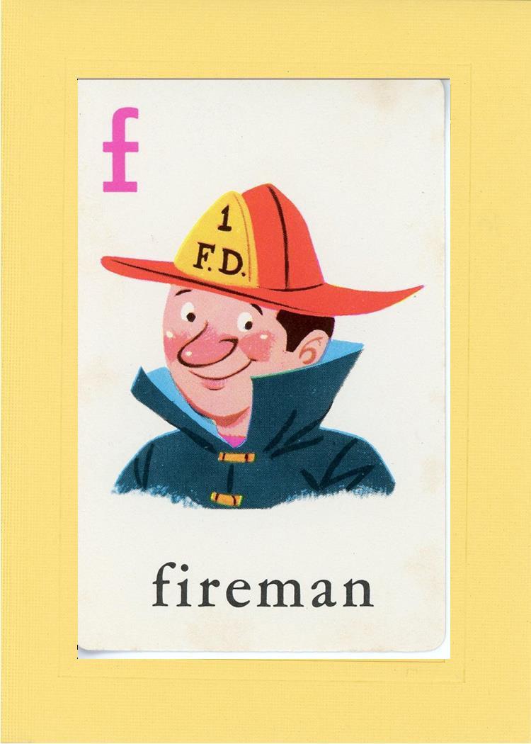F is for Fireman-Alphabet Soup-Plymouth Cards