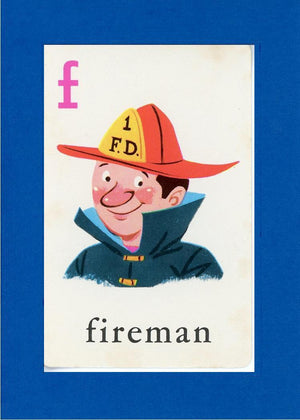 F is for Fireman-Alphabet Soup-Plymouth Cards