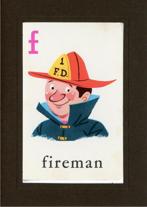 F is for Fireman-Alphabet Soup-Plymouth Cards