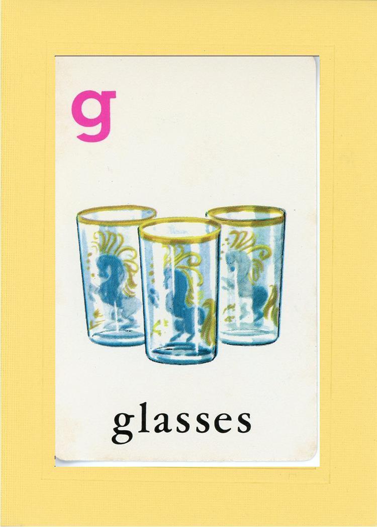 G is for Glasses-Alphabet Soup-Plymouth Cards