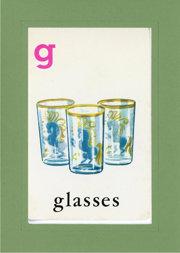 G is for Glasses-Alphabet Soup-Plymouth Cards