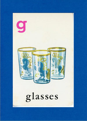 G is for Glasses-Alphabet Soup-Plymouth Cards