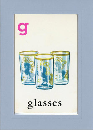 G is for Glasses-Alphabet Soup-Plymouth Cards