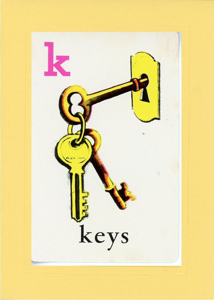 K is for Keys-Alphabet Soup-Plymouth Cards