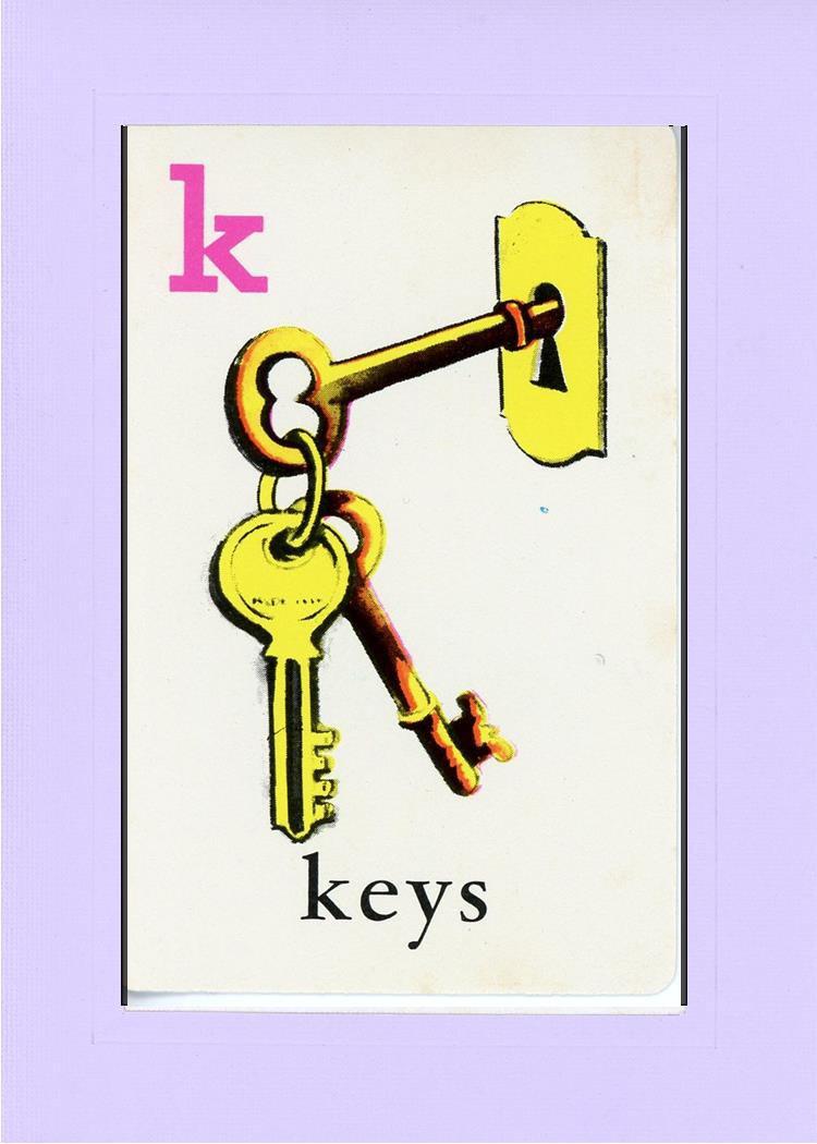 K is for Keys-Alphabet Soup-Plymouth Cards