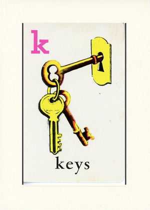 K is for Keys-Alphabet Soup-Plymouth Cards