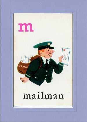 M is for Mailman-Alphabet Soup-Plymouth Cards