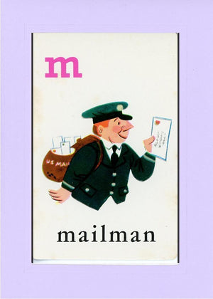 M is for Mailman-Alphabet Soup-Plymouth Cards