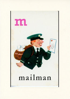 M is for Mailman-Alphabet Soup-Plymouth Cards