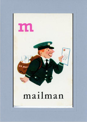 M is for Mailman-Alphabet Soup-Plymouth Cards