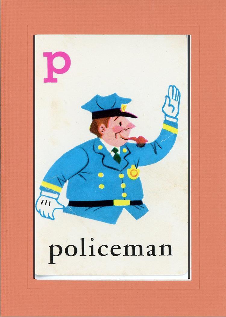 P is for Policeman-Alphabet Soup-Plymouth Cards