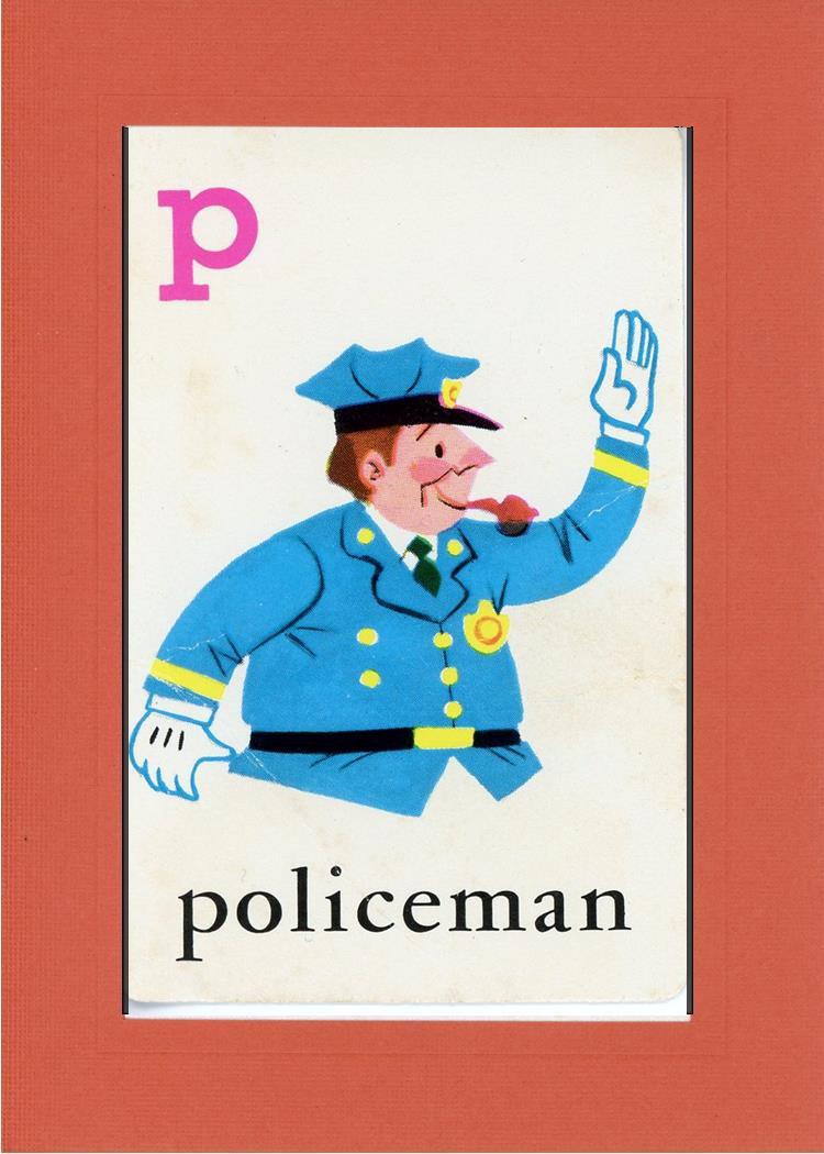 P is for Policeman-Alphabet Soup-Plymouth Cards