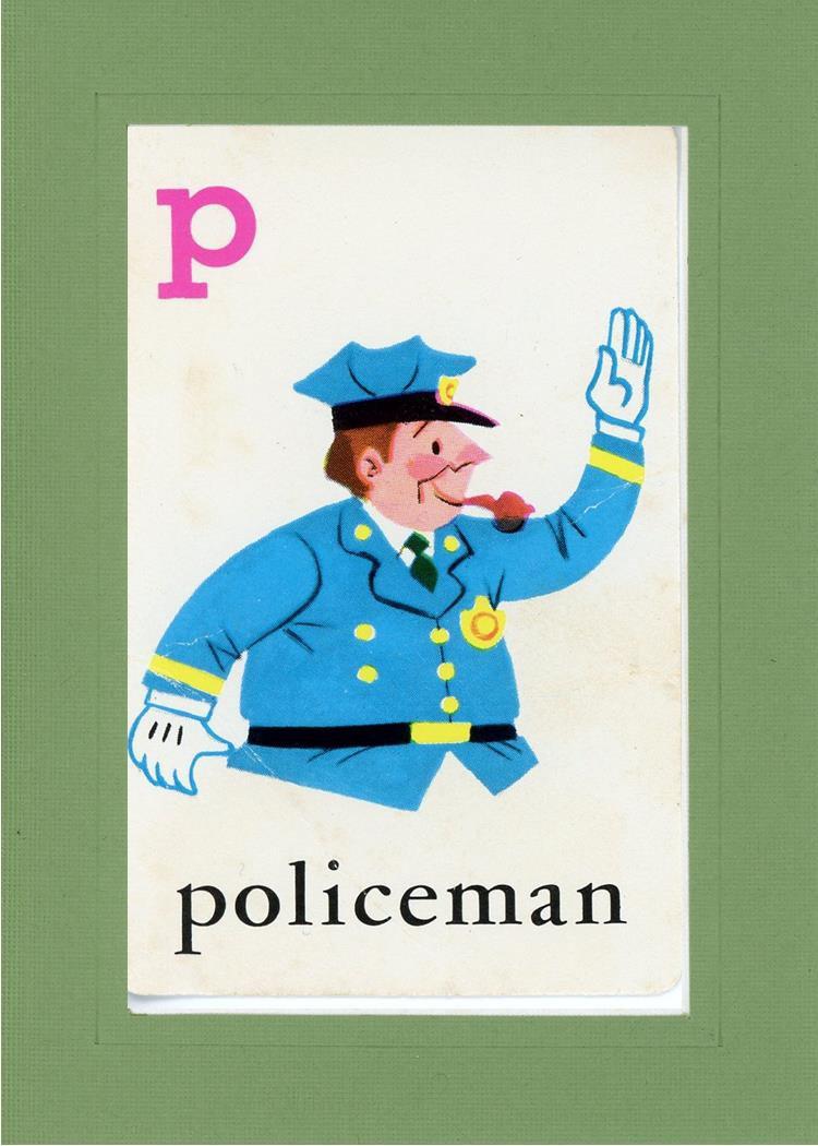 P is for Policeman-Alphabet Soup-Plymouth Cards