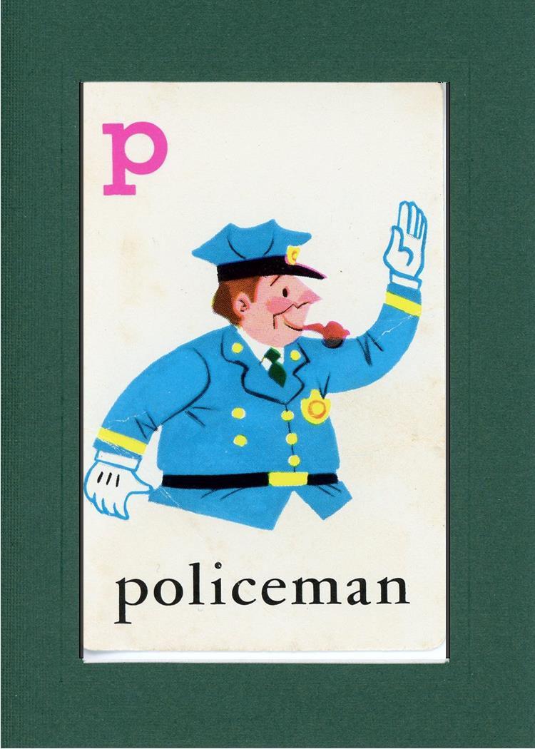 P is for Policeman-Alphabet Soup-Plymouth Cards
