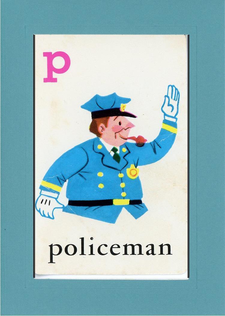 P is for Policeman-Alphabet Soup-Plymouth Cards