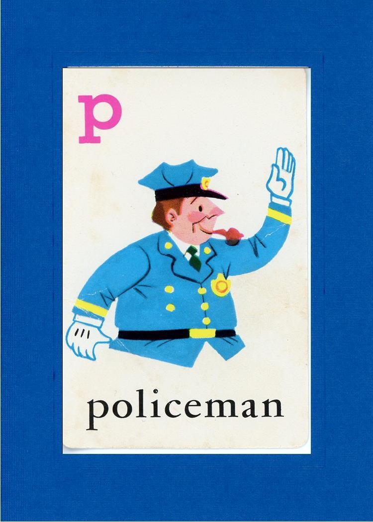 P is for Policeman-Alphabet Soup-Plymouth Cards