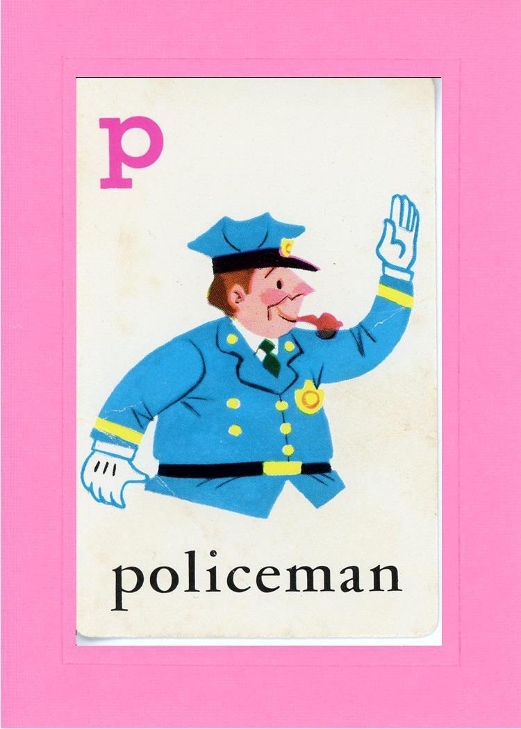 P is for Policeman-Alphabet Soup-Plymouth Cards