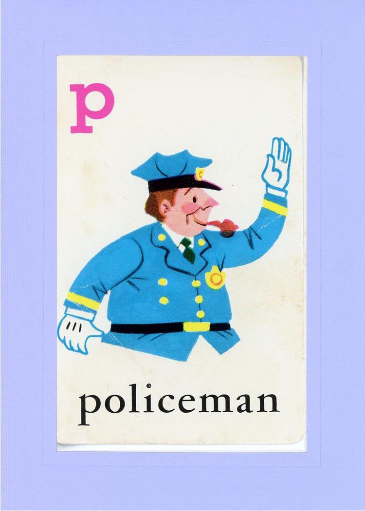 P is for Policeman-Alphabet Soup-Plymouth Cards