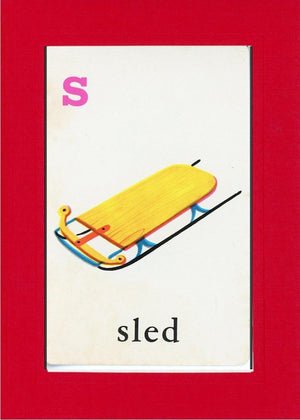 S is for Sled-Alphabet Soup-Plymouth Cards