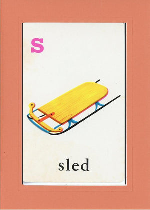 S is for Sled-Alphabet Soup-Plymouth Cards