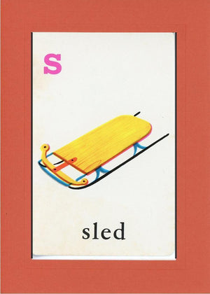 S is for Sled-Alphabet Soup-Plymouth Cards