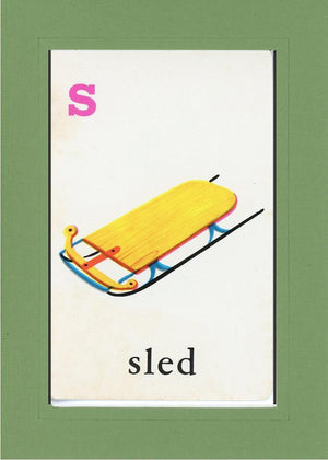 S is for Sled-Alphabet Soup-Plymouth Cards